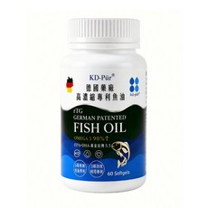 KD-Pür 德國藥廠 高濃縮專利魚油 Omega 3, 1個, 60顆