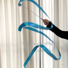 다온58 리듬체조 리본 4m 스카이 연습