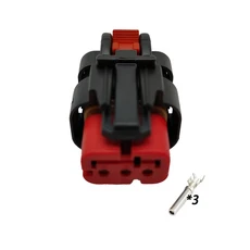 3핀 자동차 방수 엔진 오일 압력 캠샤프트 센서 플러그 커넥터 776523-1 CAT 굴삭기 카터용, 03 1Set With Pin