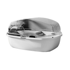 iCat 寵喵樂 加大空間豪華倉鼠籠 多功能平台 堅固耐用 通風透氣 透明設計, 灰色, 1個