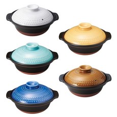 平安 CLEA 馬卡龍色日本附蓋耐熱深砂鍋土鍋萬古燒9號28.5cm, 1個, 蒂芬妮藍