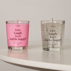 365데이 L+L+L+H 네온핑크 소이캔들 --- 젤캔들 2가지 세트 (90ml+90ml) + 라이타, 무스치오 오로