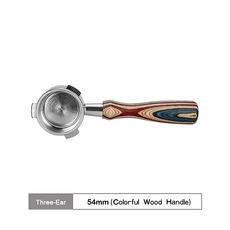 Breville 870 교체 필터 바구니 Naked Barista Tools 에스프레소 액세서리 용 54mm 커피 Portafilter, 08 54mm colorful wood