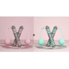 에스에스지 유무선 실내외 겸용 2 in 1 유산소 체지방 태우기, 핑크+그린, 1개