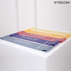 핏분 루프밴드 5종세트 천연 라텍스 근력 스트레칭 코어 웨이트 맨몸 운동, 1개, 1단계(입문용)_옐로우