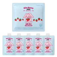 뉴베러 슬림 버니 단백질 쉐이크 파우치, 40g, 5개, 메리베리 딸기맛