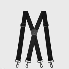 보드복 바지 멜빵 스노우 벨트 스노보드 X자형 후크 블랙