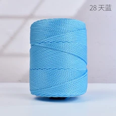 3mm 200미터 속이 빈 코드 로프 & 아이스 실크 크로셰 가방 베개 여름 모자용 부드러운 수공예 브레이드 팔, 30 Color 28