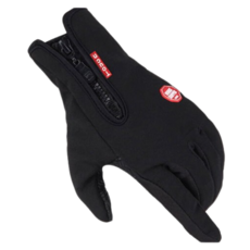 防風防水保暖觸控手套 HF24 （騎車/登山/露營適用）, 黑色, 1套裝