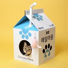 매일야옹 밀크하우스 일체형 스크래쳐 고양이집, 단품, 1개