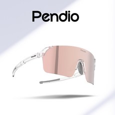 펜디오 밀로스 고글 Pendio 자전거 스포츠 런닝 고글 미러 변색렌즈, 클리어크리스탈-피치미러변색, 1개
