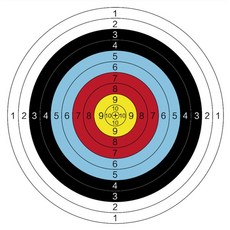 원형표적지 과녁지 코팅지40센티-5장