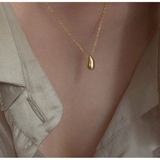 [925 Silver][2 color] 델리아 워터 드롭 팬던트 목걸이 데일리 레이어드 주얼리