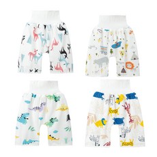 高腰護肚隔尿褲 戒尿布學習褲 嬰幼兒學習褲 訓練褲, 1個, 06 恐龍,Ｍ（建議2-4歲）