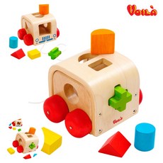 [엠유종합상사] 퍼즐맞추기장난감 모양맞추는장난감 아기모양맞추기 블록먹는 택시