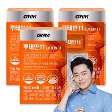 GNM 루테인11 / 비타민 6종 + 미네랄 4종 눈건강 비타민B 아연 엽산, 30정, 3개
