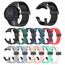 适用颂拓拓野Suunto松拓手表ambit3代表带磁吸折叠扣运动硅胶腕带, 1個, （注意3peak不能通用）,适用：松拓AMBIT3