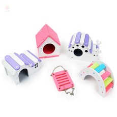 햄스터용 장난감 집장난감, 소굴 핑크, 1개