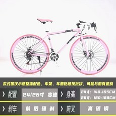 로드자전거 라이딩용 출퇴근 입문 사이클중학생 초경량 입문용, C. 24인치 21단 공기 타이어, A. 기타, F. 곡선 핸들 비앙키