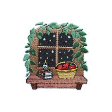 MOKOBOIZ Window Cozy 7.6cm(3인치) 다림질 온/바느질 자수 아플리케 패치 배낭 군대 조끼 가방 모자 의류용 DIY 액세서리 자연 애호가를 위한 판타, MOKOBOIZ Window Cozy 7.6cm(3인치