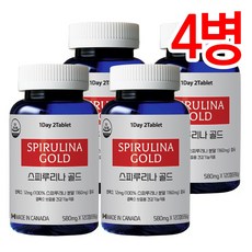캐나다 직수입 통라이프 스피루리나 골드100%-4병, 4개, 120정