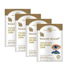 웰시헬스 빌베리 12000 캡슐 Wealthy Health (white label) Bilberry, 4개, 90정