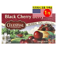Celestial Seasonings 오가닉 블랙 체리 베리 과일 차 20개입 45g 1개