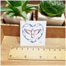 WAWA TATTOO 可愛塗鴉No.11鴿子 K61 男女防水紋身貼紙 刺青貼紙, 1個