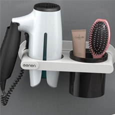 무타공 드라이기 거치대 욕실 고데기 거치대 정리대 홀더 수납, A형 클래식, 그레이, 1