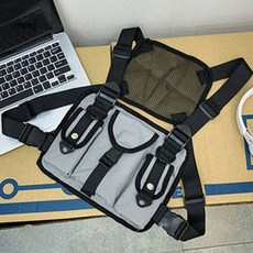 여행용소형가방 포켓 프론트백, 3포켓 프런트백(그레이)