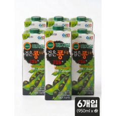 베지밀 검은콩 고칼슘 950ml 6팩, 6개