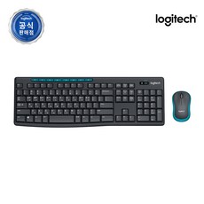 로지텍코리아 MK275 무선 키보드 마우스 세트, 블랙, 일반형 블랙, 일반형
