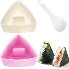 오니기리 틀 삼각형 대형 주먹밥 초밥 메이커 2팩 점심 도시락용 일본 밥솥 키트, 2 Triangle &