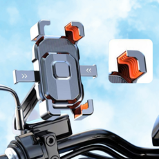 트리바 진동방지 원터치 오토바이 핸드폰 거치대, 1, 블랙