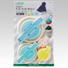 Clover Super Pom-Pom Maker 毛球製作器 4件組 (35/45/65/85mm), 1個