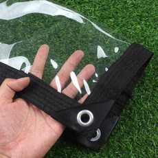 수경재배 수직 시스템 정원 투명 PVC 방수포 발코니 방풍 방수 울타리 스크린 천 타프 커버 99.9%, Bla Side