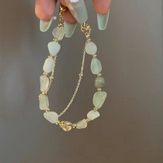 台灣出貨 手工編織水晶手繩紫水晶橄欖石森系花環純個性百搭款學生網兜手鍊 手鍊手環 情侶手鍊 韓國手鏈 小紅書手帶