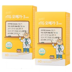 3651 고양이 강아지 오메가3 영양제 60캡슐 순도 80%, 60정, 2개