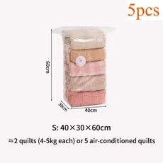 진공 압축 보관 백 여행용 의류 이불 압축 빈 백 커버 계절 전환용, 12 40x60cm-5pcs