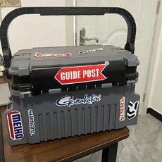 홍시로직 태클박스 하드테클박스 낚시용품 에기테클박스, 12L 대형 완비 전투그레이+로드홀더2+컵홀더