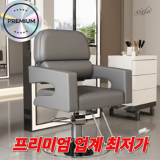 시엘로 미용실 의자 살롱 메이크업 회전 높이조절 스텐 받침대 체어, 1개, 01.기본그레이
