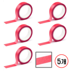 디자인마스킹 테이프 프린텍, 5개, 빨강