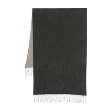 리우조 로고 자수 프린지 스카프