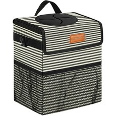 뒷좌석 누수 방지용 쓰레기 봉투 밴용 SUV 귀여운 차량 트럭 엘롱리버 쓰레기통 걸이, Stripe Print, 2 Gallons