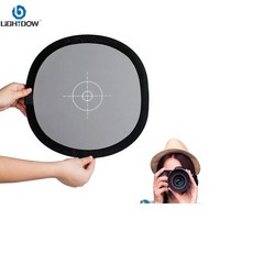 Lightdow 12 "인치 30cm 18% 접이식 그레이 카드 반사경 화이트 밸런스 더블 페이스 포커싱 보드 (캐리 백 포함)