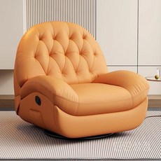 1인용리클라이너 흔들의자 전동 1인리클라이너의자 수동 스크레치방지 리클라이너, b. 고양이 가죽-오렌지 세트