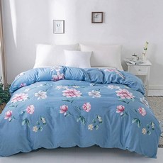 可開發票 被套, 繁花似錦藍,150x200cm【單件被套】