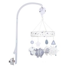 台灣速發 D1 北歐風旋轉音樂床鈴 商檢合格 刺猬款灰白色包含音樂盒支架, 1個, 刺猬款包含音樂盒支架, 刺蝟款灰白色包含音樂盒支架