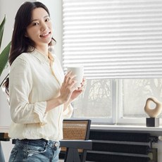 창문 가림막 접착식 블라인드 햇빛차단 사생활보호 간편설치 종이재질 미니 커튼