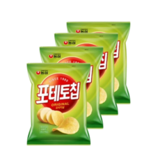 농심 포테토칩 오리지널 (40g x 4개) 감자칩 봉지과자, 160g, 4세트